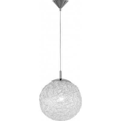 107,95 € Free Shipping | Hanging lamp 60W Spherical Shape 150×50 cm. Living room, dining room and bedroom. Modern Style. Metal casting. Plated chrome Color