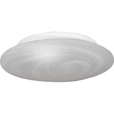 78,95 € Free Shipping | Indoor ceiling light 60W Round Shape Ø 32 cm. Living room, dining room and bedroom. Classic Style. Crystal and Glass. White Color