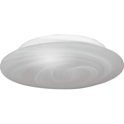 74,95 € Envio grátis | Luz de teto interna 60W Ø 32 cm. Cristal e vidro. Cor branco