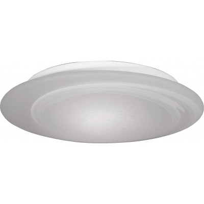 107,95 € Envio grátis | Luz de teto interna 60W Ø 40 cm. Cristal e vidro. Cor branco