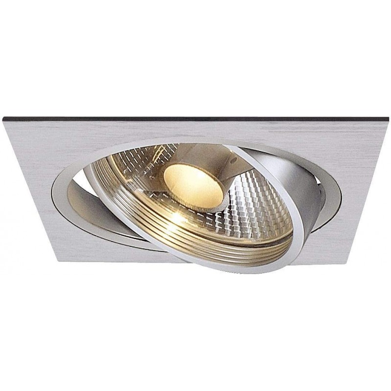 86,95 € Free Shipping | Recessed lighting 75W Rectangular Shape 18×18 cm. Dining room, bedroom and lobby. Modern Style. Aluminum. Gray Color
