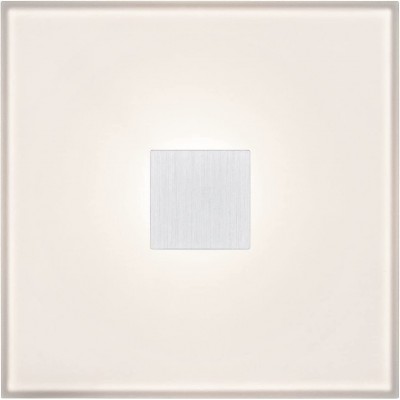 64,95 € Envio grátis | Luz de parede interna Forma Quadrado 10×10 cm. Design em forma de ladrilho Sala de estar, sala de jantar e quarto. Alumínio e PMMA. Cor branco