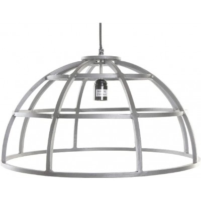 Lampada a sospensione Forma Sferica 23×17 cm. Soggiorno, sala da pranzo e atrio. Metallo. Colore grigio