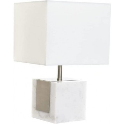 Lâmpada de mesa 50W Forma Cúbica 39×18 cm. Sala de estar, sala de jantar e quarto. PMMA. Cor branco