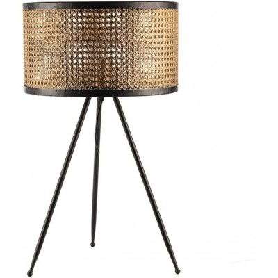 Lampe de table Façonner Cylindrique 52×35 cm. Trépied de serrage Salle, salle à manger et chambre. Style moderne et frais. Métal. Couleur marron