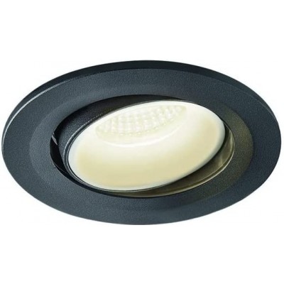 147,95 € Free Shipping | Recessed lighting 9W Round Shape 11×11 cm. Adjustable Living room, dining room and lobby. Aluminum. Black Color