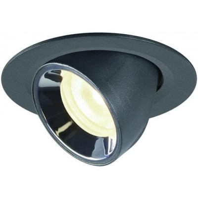 屋内埋め込み式照明 7W 円形 形状 9×9 cm. 調整可能なLED リビングルーム, ベッドルーム そして ロビー. アルミニウム. ブラック カラー