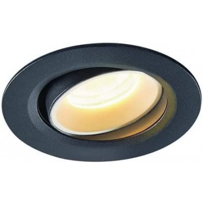139,95 € Free Shipping | Recessed lighting 7W Round Shape 9×9 cm. Adjustable Living room, dining room and bedroom. Aluminum. Black Color