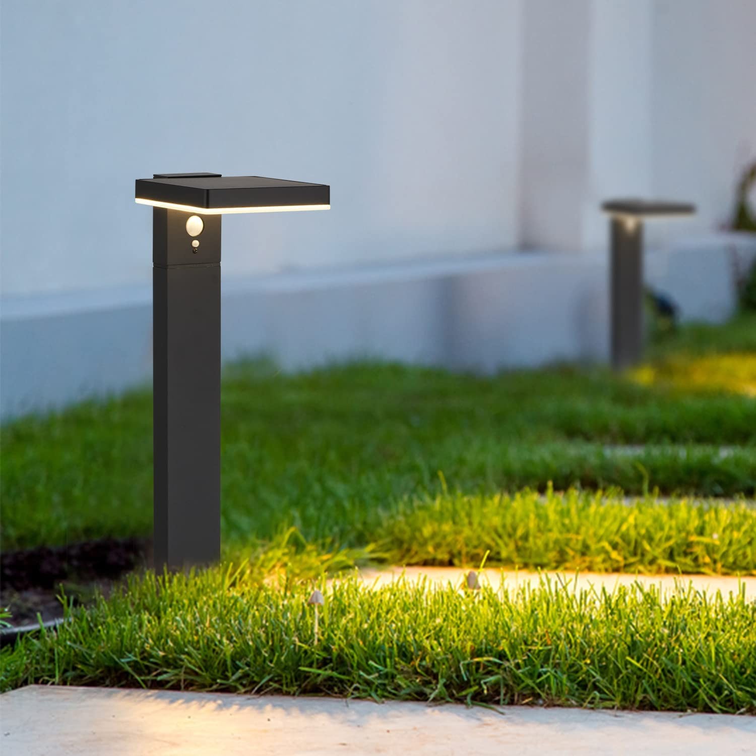 59,95 € Kostenloser Versand | Leuchtfeuer 50×15 cm. Solar aufladen Schwarz Farbe