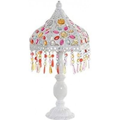 Lampe de table Façonner Conique 52×29 cm. Tulipe Salle, salle à manger et chambre. Couleur blanc