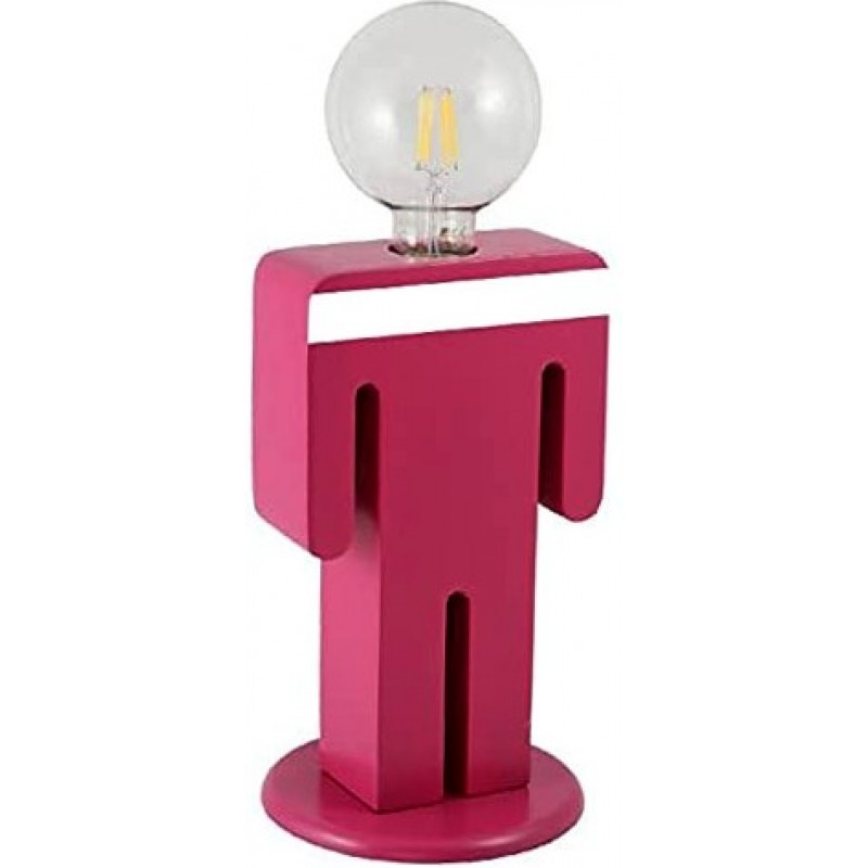 64,95 € Spedizione Gratuita | Lampada da tavolo 100W 26×15 cm. Design a forma umana Sala da pranzo, camera da letto e atrio. Legna. Colore rosa