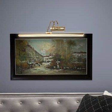 168,95 € Free Shipping | Picture lighting 9W 50×24 cm. Metal casting. Golden Color