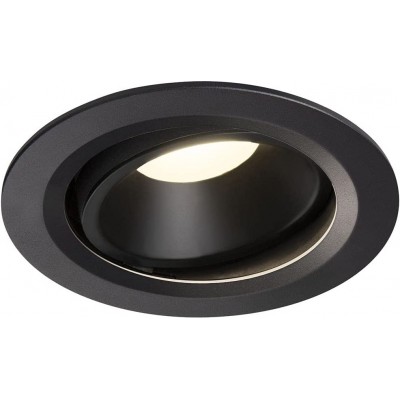 141,95 € Free Shipping | Recessed lighting 25W Round Shape 16×16 cm. Position adjustable LED Living room, dining room and bedroom. Modern Style. Polycarbonate. Black Color