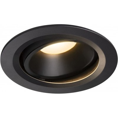 185,95 € Free Shipping | Recessed lighting 25W Round Shape 16×16 cm. Position adjustable LED Living room, bedroom and lobby. Modern Style. Polycarbonate. Black Color