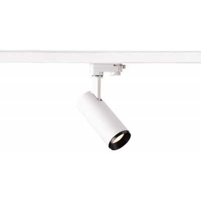 Внутренний точечный светильник Цилиндрический Форма 16×15 cm. Регулируемые светодиодные прожекторы. Установка в трехфазной системе рельс-рельс Гостинная, столовая и лобби. Современный Стиль. Алюминий и ПММА. Белый Цвет