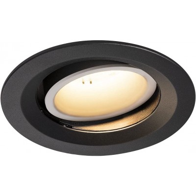 126,95 € Free Shipping | Recessed lighting 18W Round Shape 14×14 cm. Position adjustable LED Living room, dining room and bedroom. Modern Style. Polycarbonate. Black Color