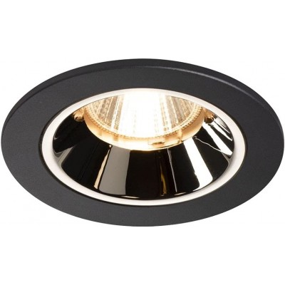 Iluminación empotrable 9W Forma Redonda 8×8 cm. LED regulable en posición Salón, comedor y dormitorio. Estilo moderno. Policarbonato. Color negro