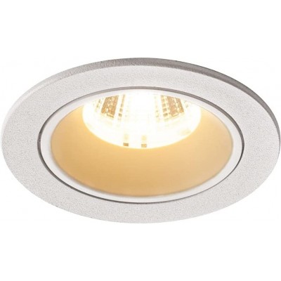Éclairage encastré 9W Façonner Ronde 8×8 cm. LED réglable en position Salle à manger, chambre et hall. Style moderne. Polycarbonate. Couleur blanc