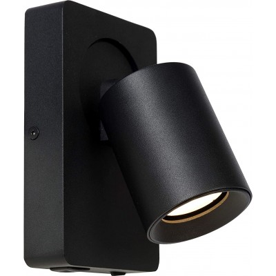 屋内スポットライト 5W 円筒形 形状 16×12 cm. 調整可能なLED。 USB充電器 リビングルーム, ベッドルーム そして ロビー. モダン スタイル. アルミニウム. ブラック カラー