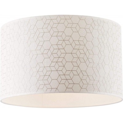 121,95 € Envoi gratuit | Écran de la lampe 27 cm. Tulipe Métal, papier et textile. Couleur blanc