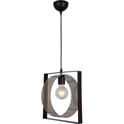 Lámpara colgante 40W 35×29 cm. Salón, comedor y vestíbulo. Metal. Color negro