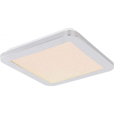 104,95 € Free Shipping | Indoor ceiling light Square Shape 45×45 cm. LED Living room, dining room and lobby. Crystal and PMMA. Plated chrome Color