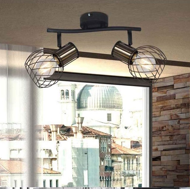 97,95 € Envoi gratuit | Projecteur d'intérieur Ø 5 cm. Double mise au point réglable Couleur noir