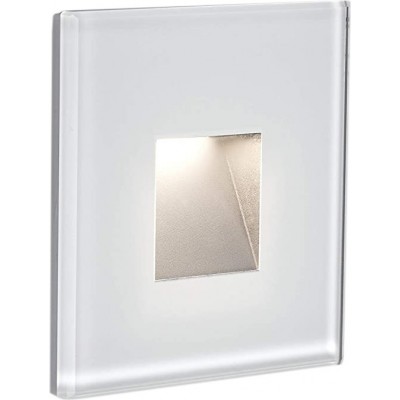 Illuminazione da incasso 2W Forma Quadrata LED Soggiorno, sala da pranzo e atrio. Cristallo e Policarbonato. Colore bianca