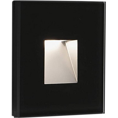 Illuminazione da incasso 2W Forma Quadrata LED Sala da pranzo, camera da letto e atrio. Policarbonato. Colore nero