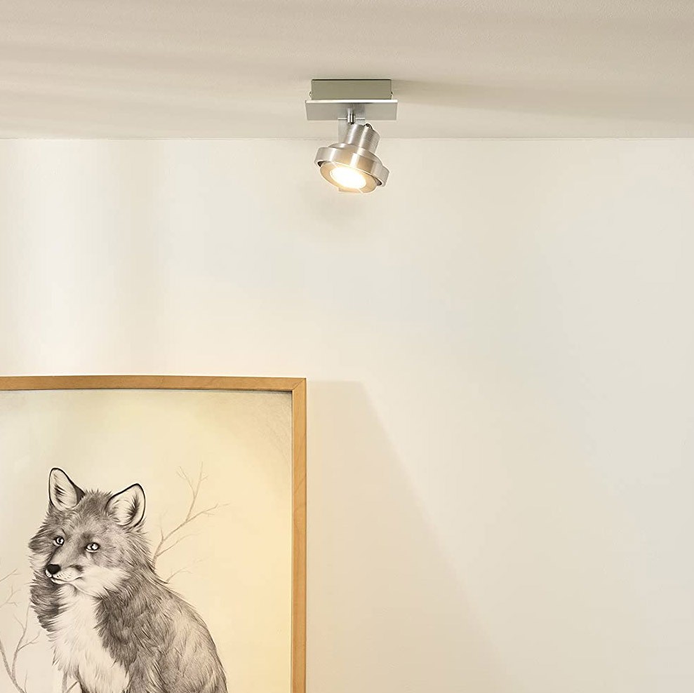 118,95 € Spedizione Gratuita | Faretto da interno 5W 13×12 cm. Messa a fuoco regolabile Alluminio. Colore cromato