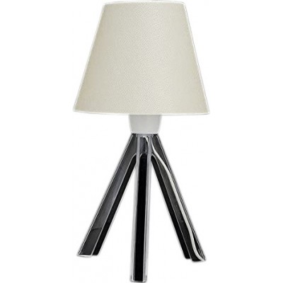 126,95 € Envoi gratuit | Lampe de table 60W 42×25 cm. Montage sur trépied Pmma et textile. Couleur blanc