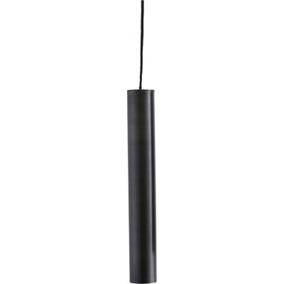 Lâmpada pendurada 10W Forma Cilíndrica Ø 5 cm. Sala de estar, sala de jantar e quarto. Têxtil. Cor preto