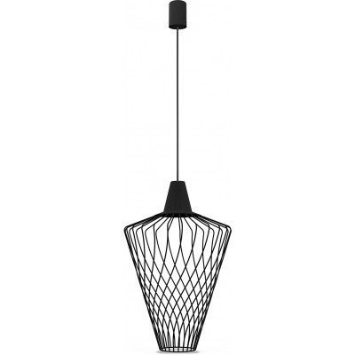 Lampe à suspension 60W Façonner Conique 48×34 cm. Salle, chambre et hall. Style moderne. Acier. Couleur noir