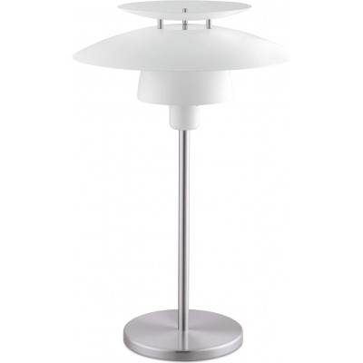 Lâmpada de mesa Eglo 60W Forma Redondo 50×32 cm. Sala de jantar, quarto e salão. Estilo moderno. Aço. Cor branco