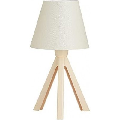 Lâmpada de mesa 60W 42×25 cm. Tripé de aperto Pmma e têxtil. Cor branco