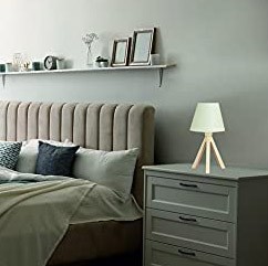 126,95 € Spedizione Gratuita | Lampada da tavolo 60W 42×25 cm. Treppiede di bloccaggio Pmma e tessile. Colore bianca