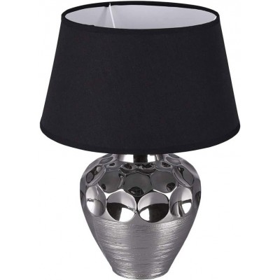 73,95 € Free Shipping | Table lamp Reality 60W Conical Shape 40×30 cm. Living room, dining room and bedroom. Modern Style. Ceramic. Black Color