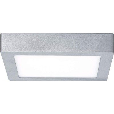 78,95 € Free Shipping | Indoor ceiling light 13W 2300K Very warm light. Square Shape 23×23 cm. Dimmable LED Living room, dining room and kids zone. Metal casting. Plated chrome Color