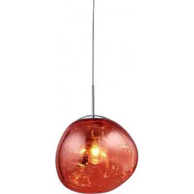 ハンギングランプ 4W 球状 形状 166×28 cm. リビングルーム, ダイニングルーム そして ベッドルーム. モダン スタイル. 金属 そして ガラス. 赤 カラー