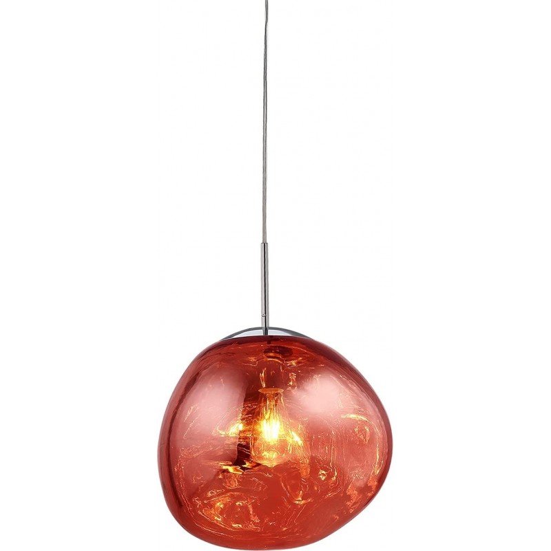 111,95 € Free Shipping | Hanging lamp 4W Spherical Shape 166×28 cm. Living room, dining room and bedroom. Modern Style. Metal casting and Glass. Red Color