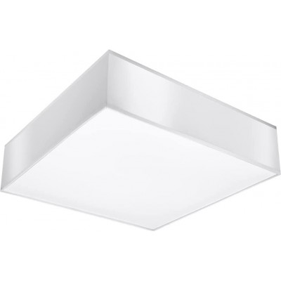 99,95 € Free Shipping | Indoor ceiling light Square Shape 26×26 cm. Living room, dining room and bedroom. Modern Style. Steel and PMMA. White Color
