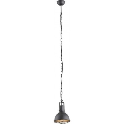 Lámpara colgante 15W Forma Esférica 125×19 cm. Salón, comedor y dormitorio. Estilo rústico. Acero. Color negro