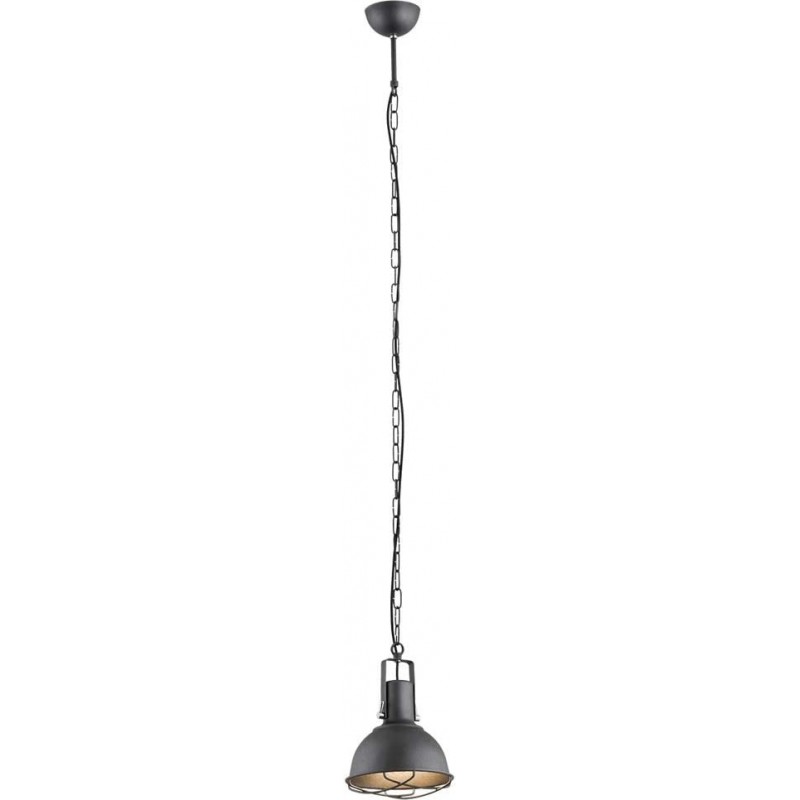 88,95 € Free Shipping | Hanging lamp 15W Spherical Shape 125×19 cm. Living room, dining room and bedroom. Rustic Style. Steel. Black Color