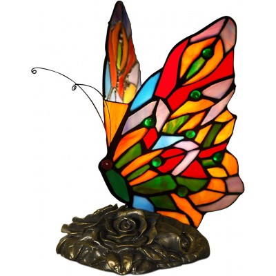 Table lamp 25W 23×16 cm. Butterfly shaped design Glass