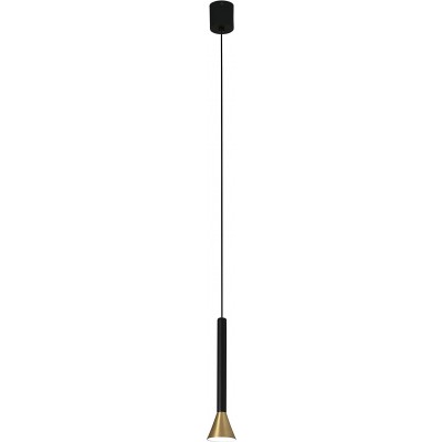 85,95 € Free Shipping | Hanging lamp 6W 3000K Warm light. Conical Shape 260×6 cm. LED Living room, dining room and bedroom. Modern and cool Style. Aluminum and Metal casting. Golden Color