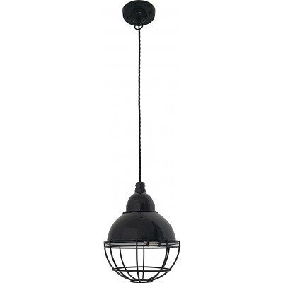Lámpara colgante 15W Forma Esférica 164×17 cm. Salón, comedor y dormitorio. Metal. Color negro