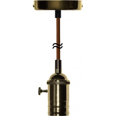 Lampe à suspension 25W Façonner Cylindrique 39×14 cm. Salle, salle à manger et chambre. Style moderne. Couleur marron