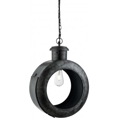 54,95 € Free Shipping | Hanging lamp 40W Round Shape 163×37 cm. Living room, bedroom and lobby. Classic Style. Steel. Black Color