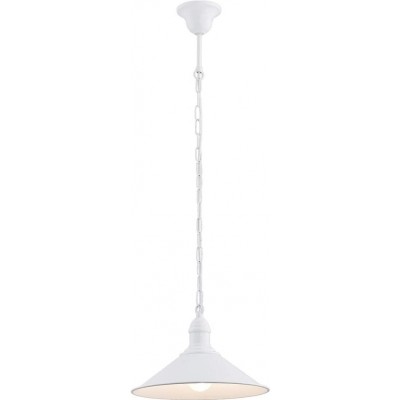 Lampe à suspension Façonner Conique 115×29 cm. Salle, chambre et hall. Acier. Couleur blanc
