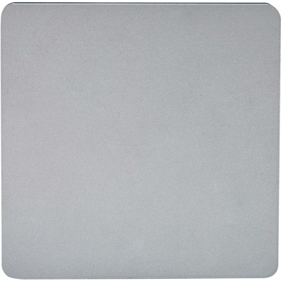 102,95 € Envío gratis | Aplique de pared interior 18×18 cm. Acrílico y aluminio. Color plata